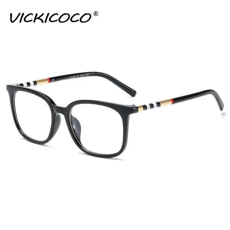 Sexy Square Cat Eye Anti Blue Light Stripe Optical Glasses Frames Men Women Luxury Brand Designer Fashion Computer Eyeglasses