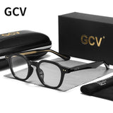 GCV Acetate Johnny Depp Men Women The Blu-Ray Computer Goggles Round Transparent  Eyeglass Frame Blue Blocking Glasses 2025 New
