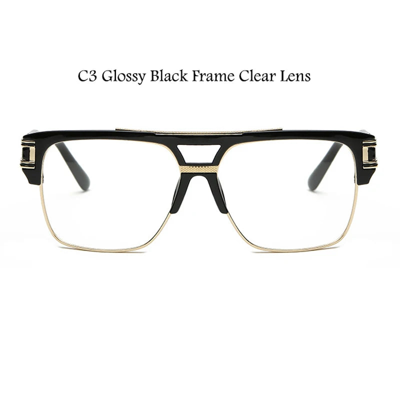 Luxury Brand Square Glasses Frame New Women Men Fashion Oversize Clear Lens Anti Blue Light Eyeglasses Frames Optics Frames