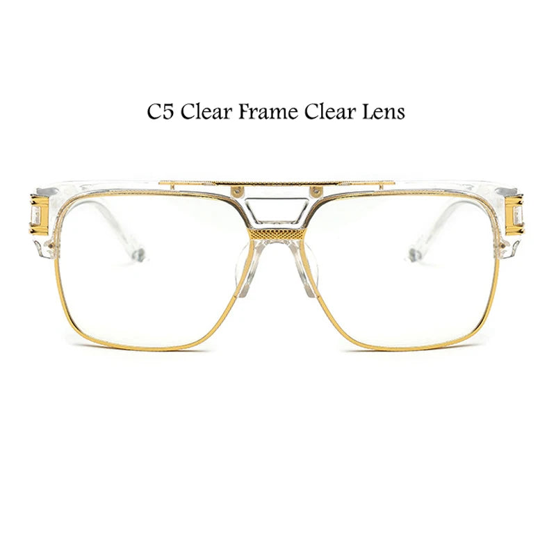 Luxury Brand Square Glasses Frame New Women Men Fashion Oversize Clear Lens Anti Blue Light Eyeglasses Frames Optics Frames