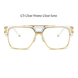 Luxury Brand Square Glasses Frame New Women Men Fashion Oversize Clear Lens Anti Blue Light Eyeglasses Frames Optics Frames