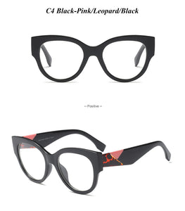 mimiyou Fashion Cat Eye Glasses Frame Women Optical Eyewear Grace Lady Eyeglasses Frame Clear UV400 Brand Designer oculos