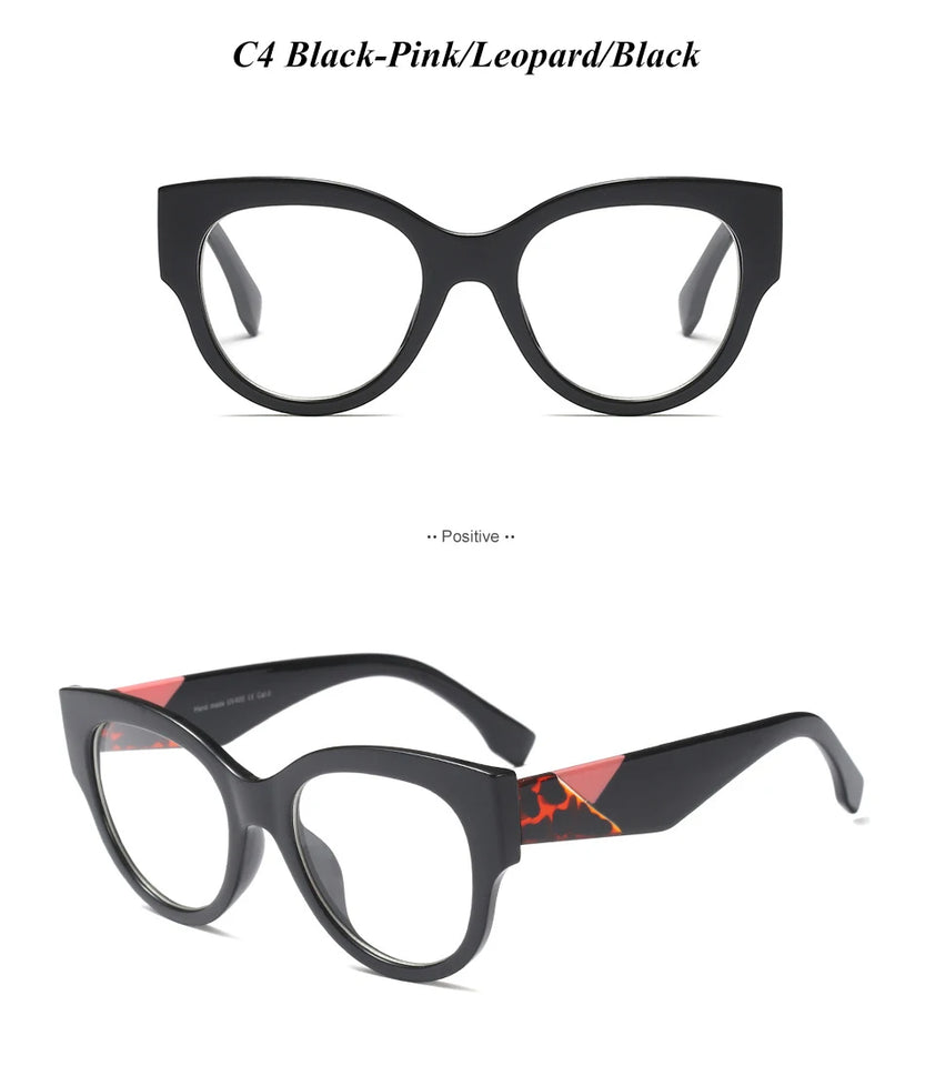 mimiyou Fashion Cat Eye Glasses Frame Women Optical Eyewear Grace Lady Eyeglasses Frame Clear UV400 Brand Designer oculos