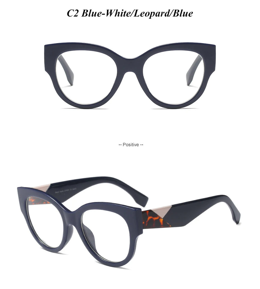 mimiyou Fashion Cat Eye Glasses Frame Women Optical Eyewear Grace Lady Eyeglasses Frame Clear UV400 Brand Designer oculos