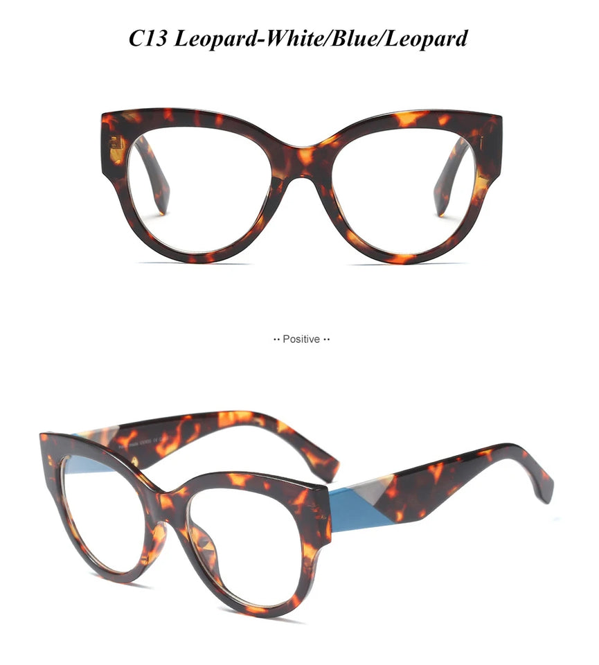 mimiyou Fashion Cat Eye Glasses Frame Women Optical Eyewear Grace Lady Eyeglasses Frame Clear UV400 Brand Designer oculos