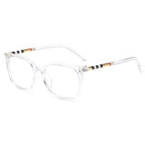 Sexy Square Cat Eye Anti Blue Light Stripe Optical Glasses Frames Men Women Luxury Brand Designer Fashion Computer Eyeglasses