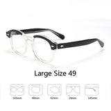 Johnny Depp Eyeglasses Man Lemtosh Optical Glasses Frames Women Luxury Brand Vintage Acetate Round Myopic Eyewear Frame