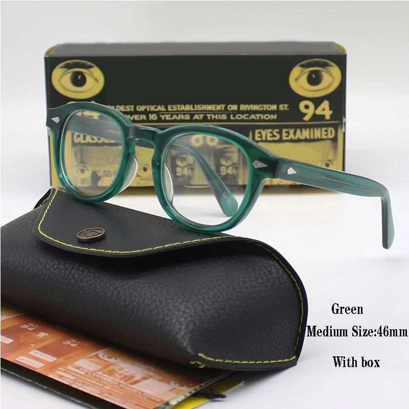 Johnny Depp Eyeglasses Man Lemtosh Optical Glasses Frames Women Luxury Brand Vintage Acetate Round Myopic Eyewear Frame