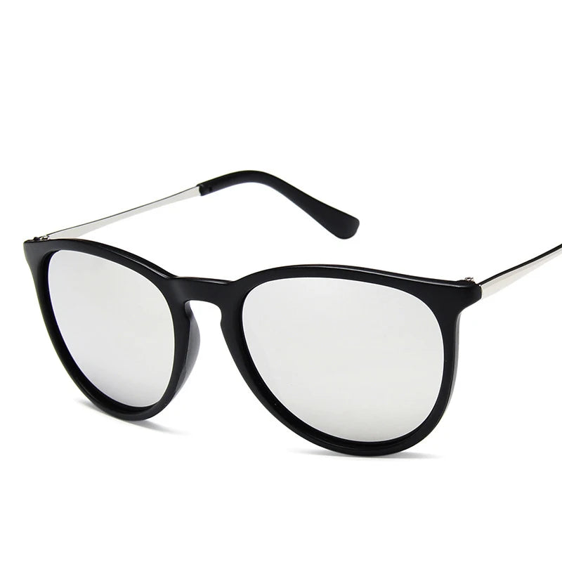Popular Metal Frame Vintage Sunglasses Women Men Round Sun Glasses Eye Glasses for Male Female Reflective Film Sunglasses ﻿