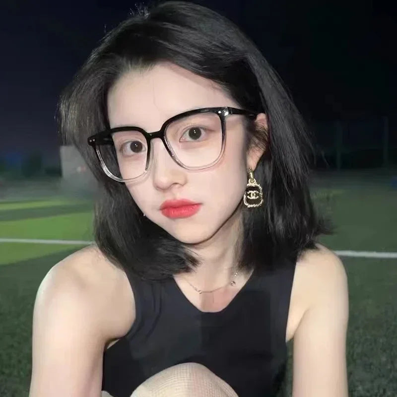 Light Frame Anti Blue Glasses Transparent Black Optical Glasses Women Men Square Eyewear Blocking eyeglasse Spectacle Eyeglasses