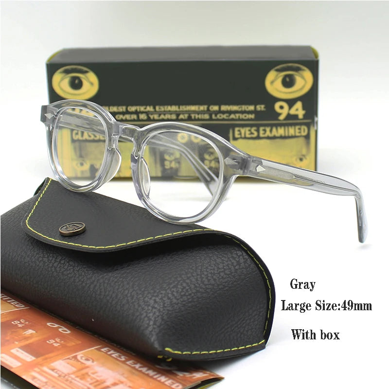 Johnny Depp Eyeglasses Man Lemtosh Optical Glasses Frames Women Luxury Brand Vintage Acetate Round Myopic Eyewear Frame