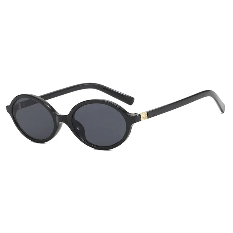 Vintage Oval Sunglasses Women New Luxury Brand Designer Small Oval Anti Blue Light Glasses Retro Fashion Men Leopard Eyegalsses