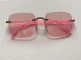 Square Rimless Sunglasses for Women Luxury Brand Designer Summer Gradient Sun Glasses Men's Fashion Glasses UV400 Shades Oculos