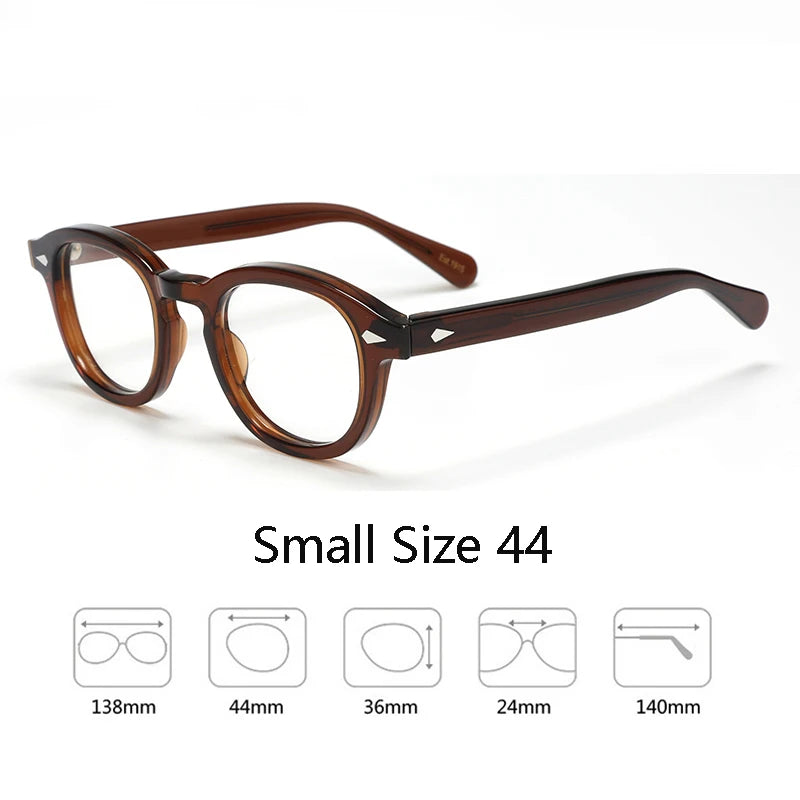 Johnny Depp Eyeglasses Man Lemtosh Optical Glasses Frames Women Luxury Brand Vintage Acetate Round Myopic Eyewear Frame