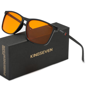 KINGSEVEN Blue Light Blocking Glasses Transparent Lens Men/Women Anti-Blue Ray Eyewear Students Daliy Phone Computer Eyeglasses