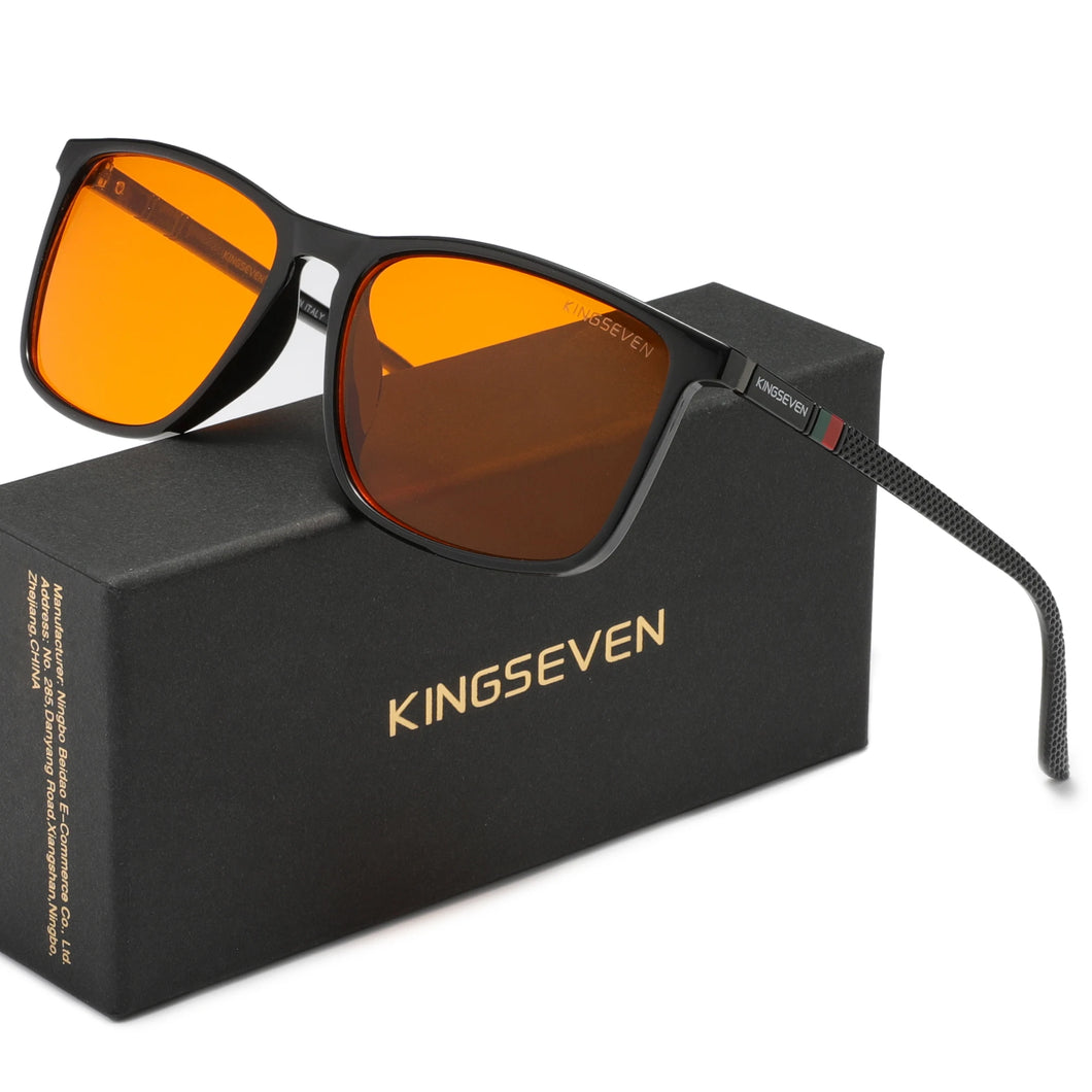 KINGSEVEN Blue Light Blocking Glasses Transparent Lens Men/Women Anti-Blue Ray Eyewear Students Daliy Phone Computer Eyeglasses