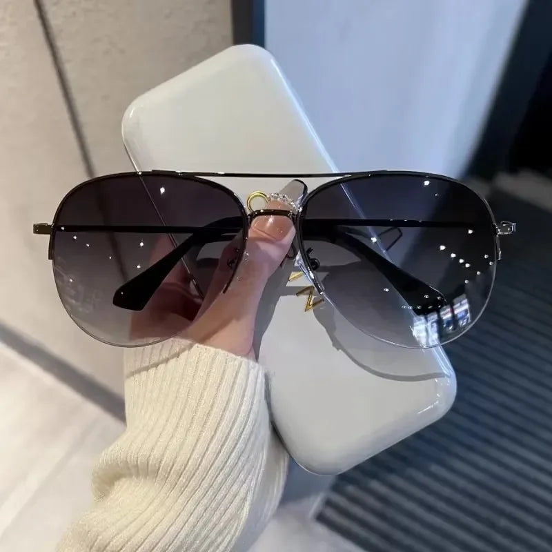 2024 New Fashion Gradient Lens Pilot Sunglasses Vintage Cycling Driving Shades Sun Glasses Unisex UV400 Protection Eyewear