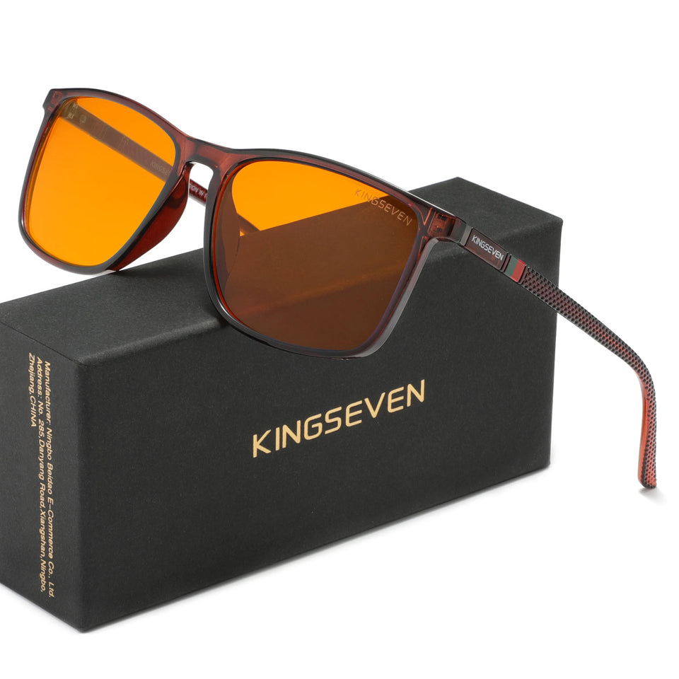 KINGSEVEN Blue Light Blocking Glasses Transparent Lens Men/Women Anti-Blue Ray Eyewear Students Daliy Phone Computer Eyeglasses