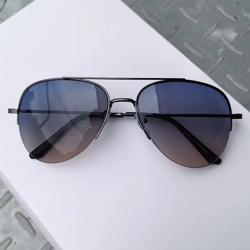 2024 New Fashion Gradient Lens Pilot Sunglasses Vintage Cycling Driving Shades Sun Glasses Unisex UV400 Protection Eyewear
