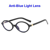 Vintage Oval Sunglasses Women New Luxury Brand Designer Small Oval Anti Blue Light Glasses Retro Fashion Men Leopard Eyegalsses