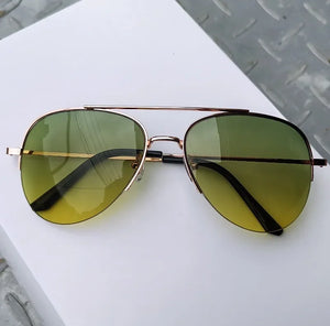 2024 New Fashion Gradient Lens Pilot Sunglasses Vintage Cycling Driving Shades Sun Glasses Unisex UV400 Protection Eyewear