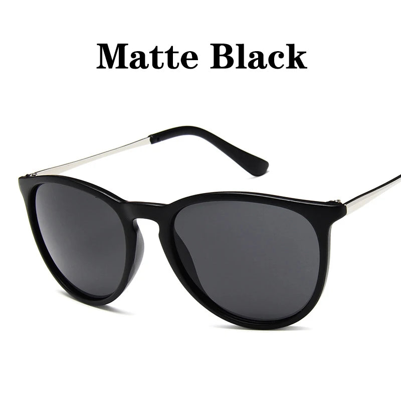 Popular Metal Frame Vintage Sunglasses Women Men Round Sun Glasses Eye Glasses for Male Female Reflective Film Sunglasses ﻿