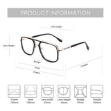 ZENOTTIC（M Size）Metal Prescription Glasses Aviator Optical Eyewear With Recipe Man Myopia Eyeglasses Men