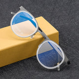 Denmark Luxury Brand Pure Titanium Eyewear Screwless Design Men Glasses Frame Mirror Ring Separation Blue Light Eyeglasses