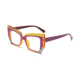 Cat Eye Anti Blue Light Glasses Women Trendy Polygonal Vintage Luxury Design Eyeglasses Ladies Fashion Irregular Square Eyewear