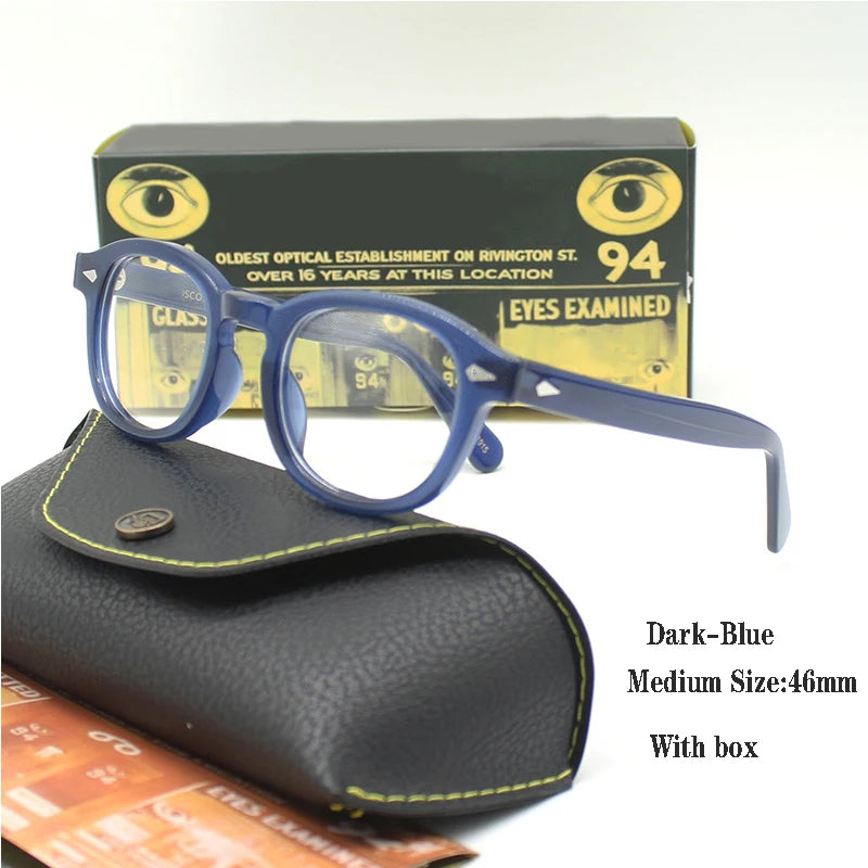 Johnny Depp Eyeglasses Man Lemtosh Optical Glasses Frames Women Luxury Brand Vintage Acetate Round Myopic Eyewear Frame