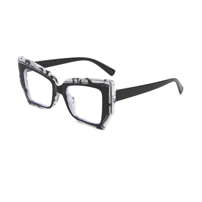 Cat Eye Anti Blue Light Glasses Women Trendy Polygonal Vintage Luxury Design Eyeglasses Ladies Fashion Irregular Square Eyewear