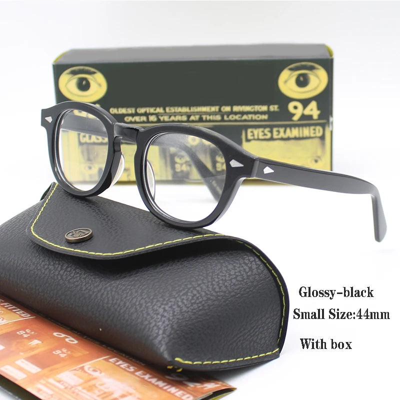 Johnny Depp Eyeglasses Man Lemtosh Optical Glasses Frames Women Luxury Brand Vintage Acetate Round Myopic Eyewear Frame