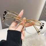 2024 New Cat's Eye Plain Glasses Frame Women's Fashion PC Eyewear Frame Flat Glasses Luxury Anti Blue Light Optical Glasses
