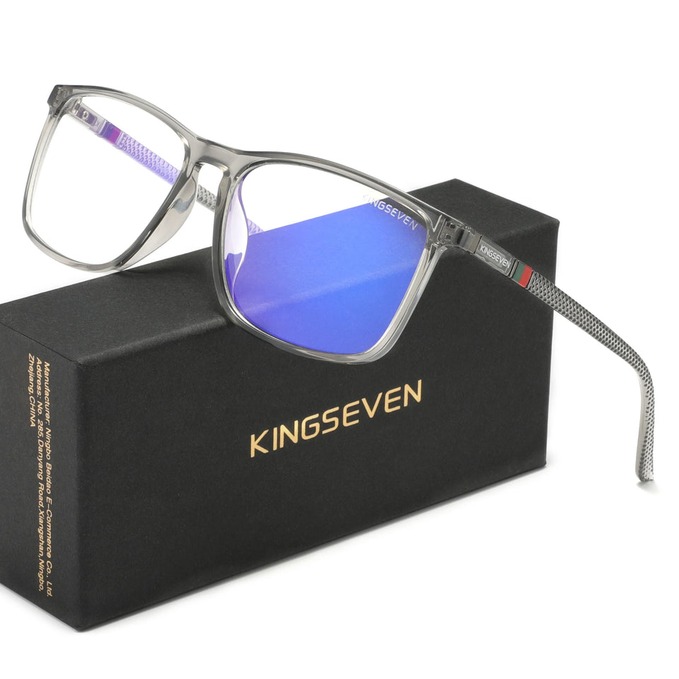 KINGSEVEN Blue Light Blocking Glasses Transparent Lens Men/Women Anti-Blue Ray Eyewear Students Daliy Phone Computer Eyeglasses