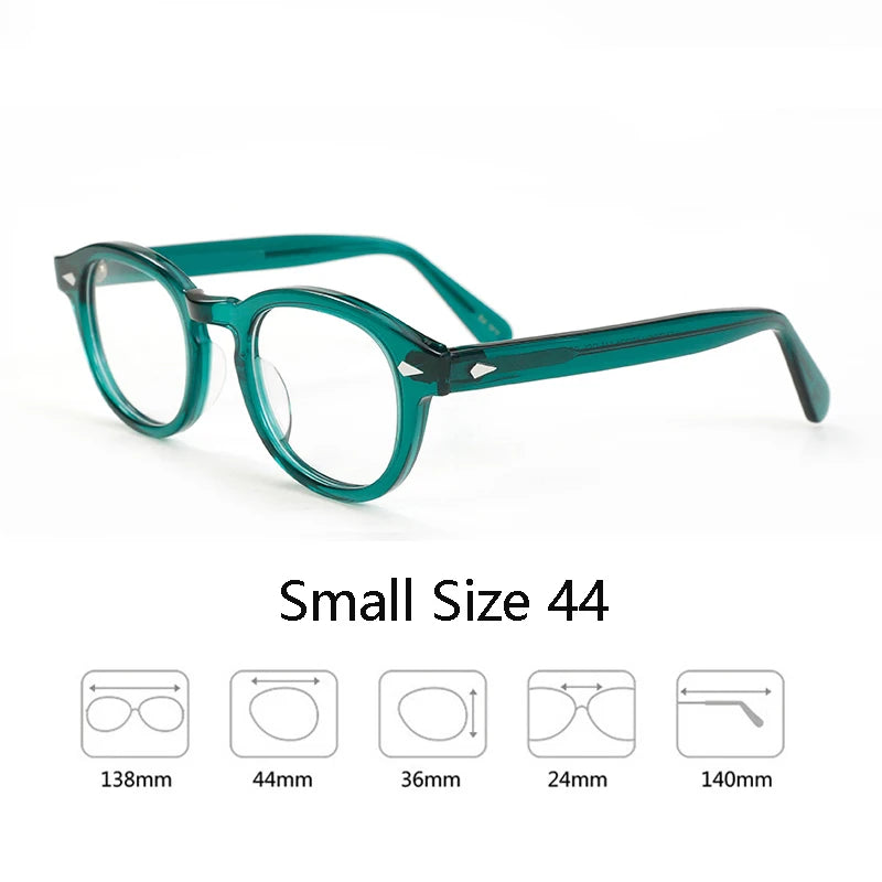 Johnny Depp Eyeglasses Man Lemtosh Optical Glasses Frames Women Luxury Brand Vintage Acetate Round Myopic Eyewear Frame