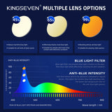 KINGSEVEN Blue Light Blocking Glasses Transparent Lens Men/Women Anti-Blue Ray Eyewear Students Daliy Phone Computer Eyeglasses