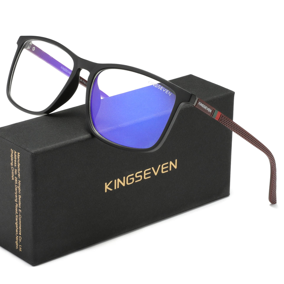 KINGSEVEN Blue Light Blocking Glasses Transparent Lens Men/Women Anti-Blue Ray Eyewear Students Daliy Phone Computer Eyeglasses