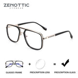 ZENOTTIC（M Size）Metal Prescription Glasses Aviator Optical Eyewear With Recipe Man Myopia Eyeglasses Men