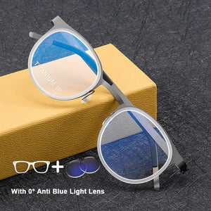 Denmark Luxury Brand Pure Titanium Eyewear Screwless Design Men Glasses Frame Mirror Ring Separation Blue Light Eyeglasses