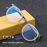 Denmark Luxury Brand Pure Titanium Eyewear Screwless Design Men Glasses Frame Mirror Ring Separation Blue Light Eyeglasses