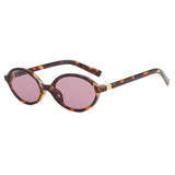 Vintage Oval Sunglasses Women New Luxury Brand Designer Small Oval Anti Blue Light Glasses Retro Fashion Men Leopard Eyegalsses