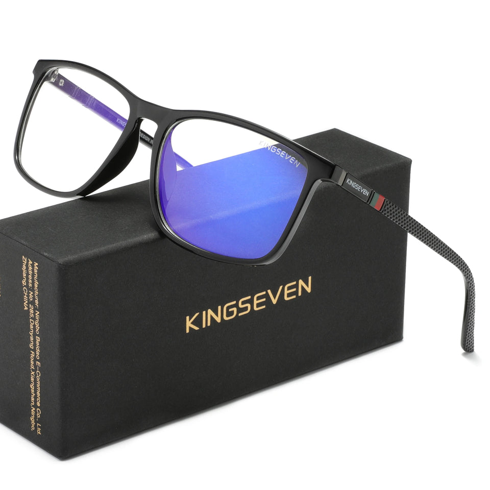 KINGSEVEN Blue Light Blocking Glasses Transparent Lens Men/Women Anti-Blue Ray Eyewear Students Daliy Phone Computer Eyeglasses