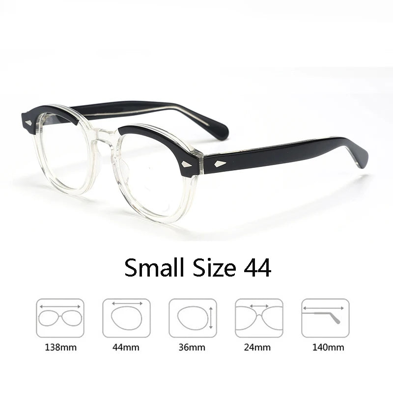 Johnny Depp Eyeglasses Man Lemtosh Optical Glasses Frames Women Luxury Brand Vintage Acetate Round Myopic Eyewear Frame