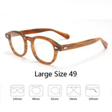 Johnny Depp Eyeglasses Man Lemtosh Optical Glasses Frames Women Luxury Brand Vintage Acetate Round Myopic Eyewear Frame