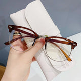 Glasses Ultralight Retro Transparent Frame Plain Men Women Anti Blue Light Glasses Party Decorate Eyeglasses Fake Glasses