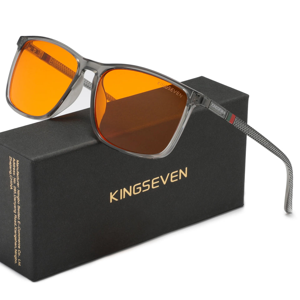 KINGSEVEN Blue Light Blocking Glasses Transparent Lens Men/Women Anti-Blue Ray Eyewear Students Daliy Phone Computer Eyeglasses