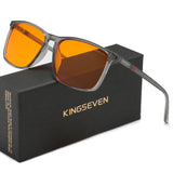 KINGSEVEN Blue Light Blocking Glasses Transparent Lens Men/Women Anti-Blue Ray Eyewear Students Daliy Phone Computer Eyeglasses