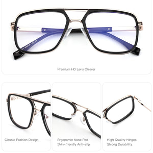 ZENOTTIC（M Size）Metal Prescription Glasses Aviator Optical Eyewear With Recipe Man Myopia Eyeglasses Men