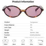 Vintage Oval Sunglasses Women New Luxury Brand Designer Small Oval Anti Blue Light Glasses Retro Fashion Men Leopard Eyegalsses