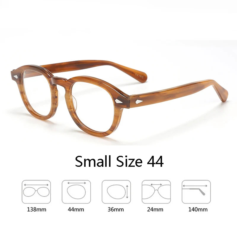 Johnny Depp Eyeglasses Man Lemtosh Optical Glasses Frames Women Luxury Brand Vintage Acetate Round Myopic Eyewear Frame